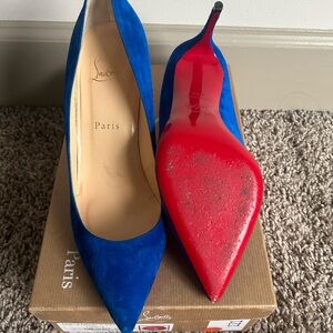 Blue christian louboutin pigalle